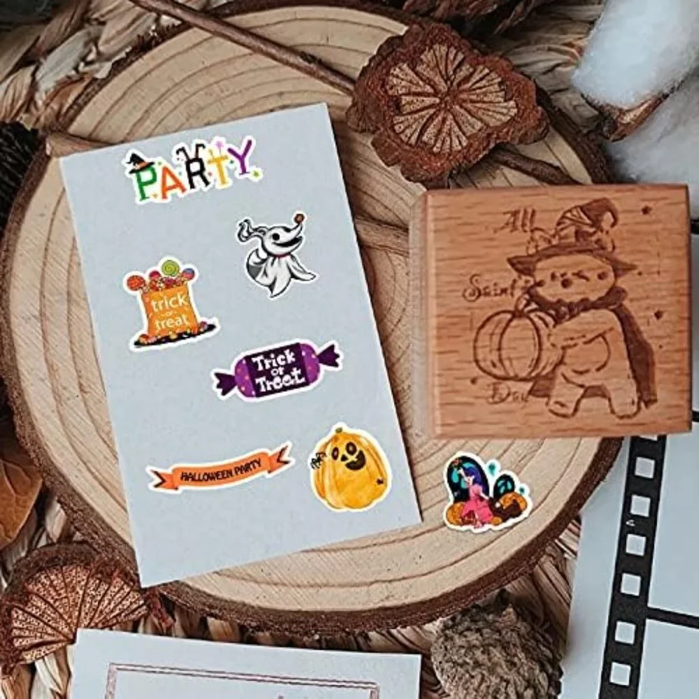 Colorful 100PCS Vinyl Halloween Pumpkin Theme Stickers for Festive Celebrations